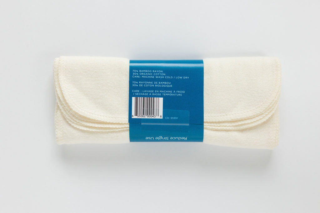 NEW MATERIAL - Bamboo/Organic Cotton Fleece Washcloths - 12 packs